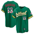 Oakland Athletics #13 Luis Barrera Player Kelly Green USA 250 Fourth of July Home Game Stitched Baseball Jersey