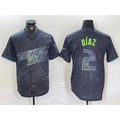 Tampa Bay Rays #2 Yandy Diaz Charcoal 2024 City Connect Limited Stitched Baseball Jersey