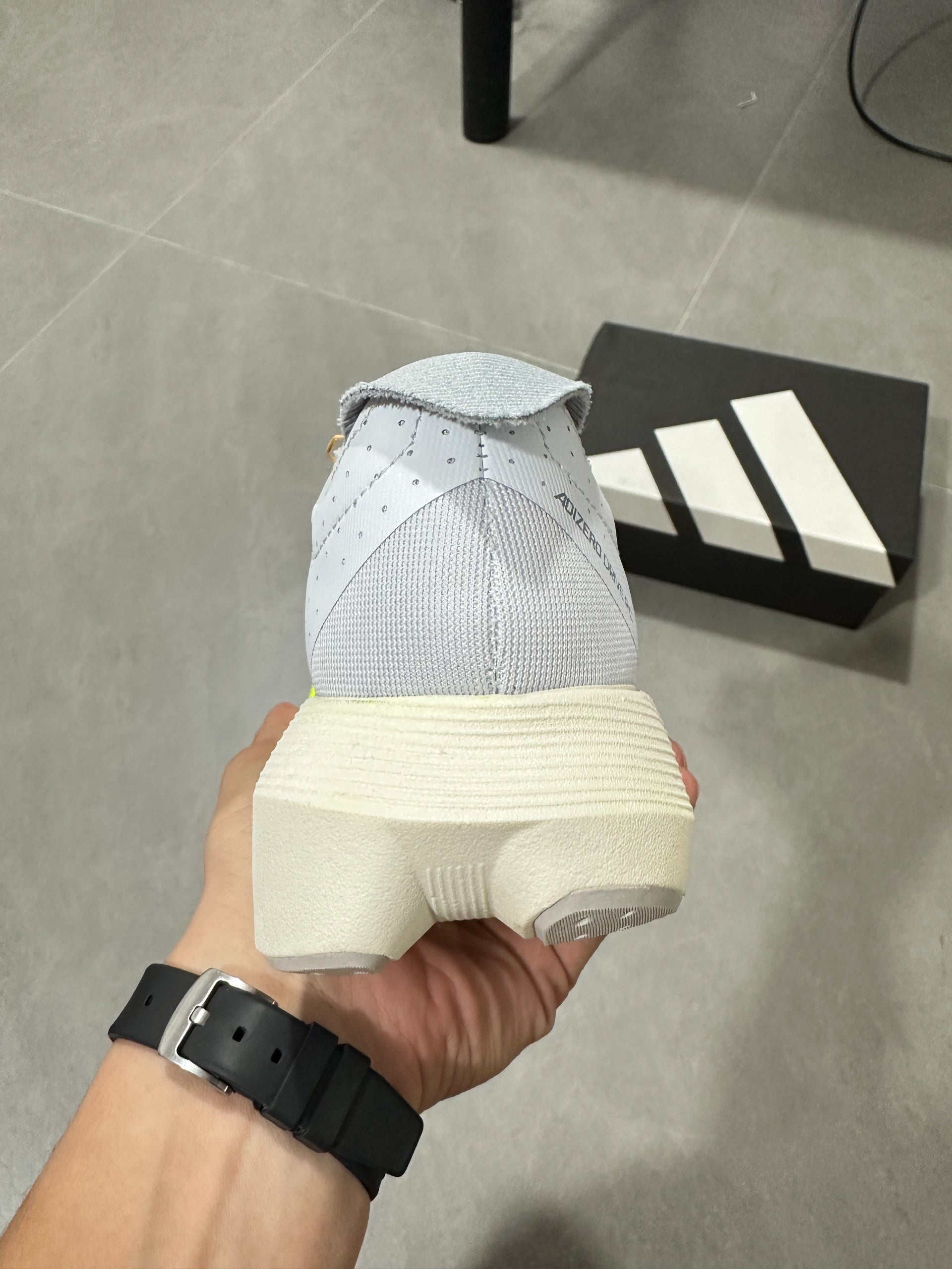 Adidas Duramo Speed (Cloud White / Core Black / Lucid Lemon colorway)