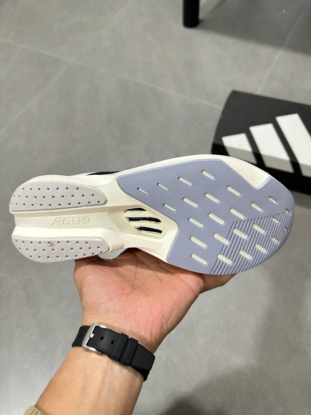 Adidas Duramo Speed (Cloud White / Core Black / Lucid Lemon colorway)