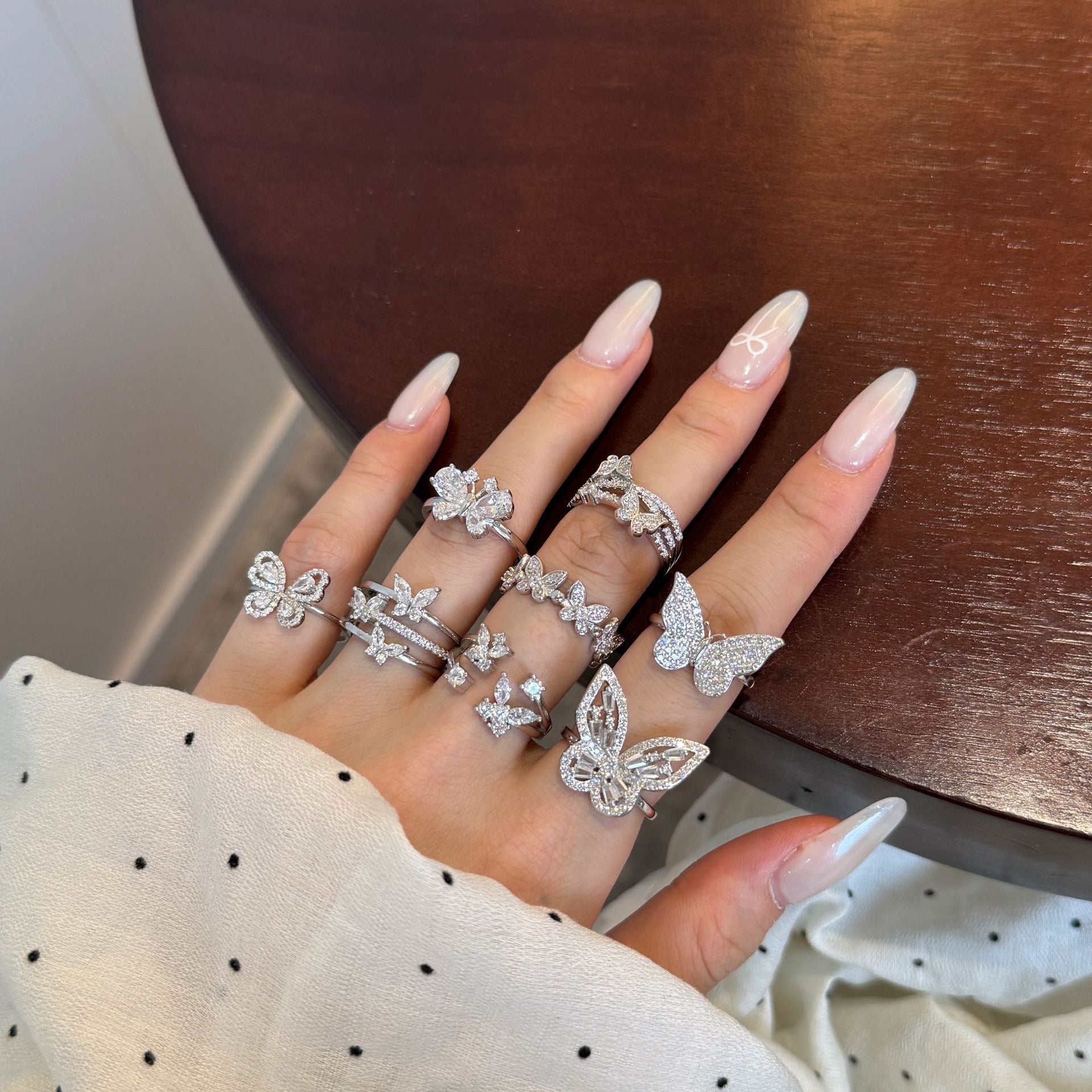 Butterfly Silver Ring Collection