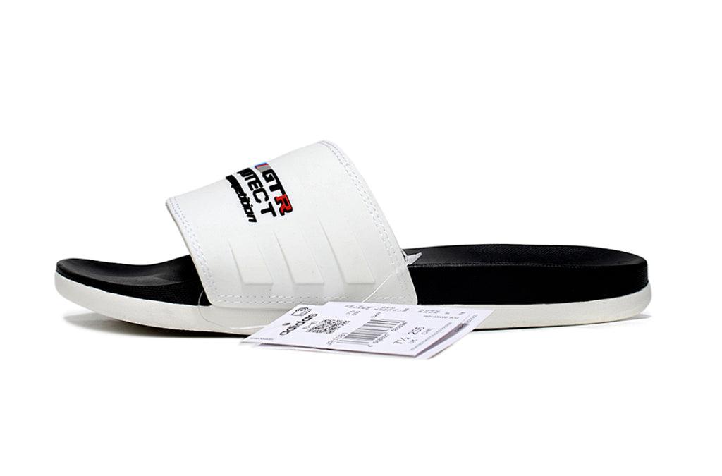 Adidas x BMW M GT3 Adilette Slides White Black Custom-Edition