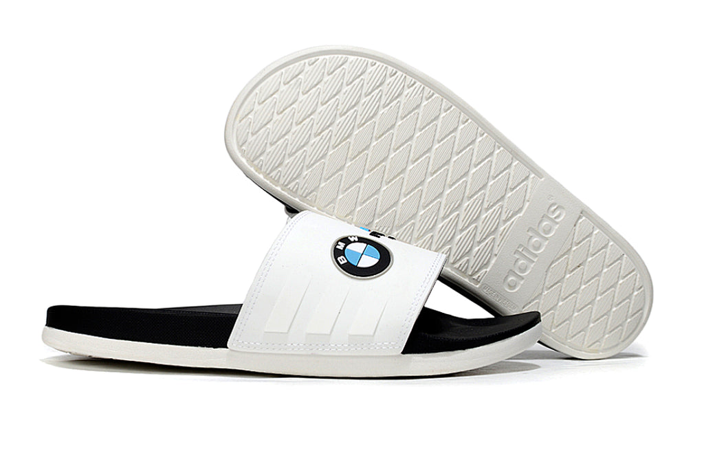 Adidas x BMW M GT3 Adilette Slides White Black Custom-Edition