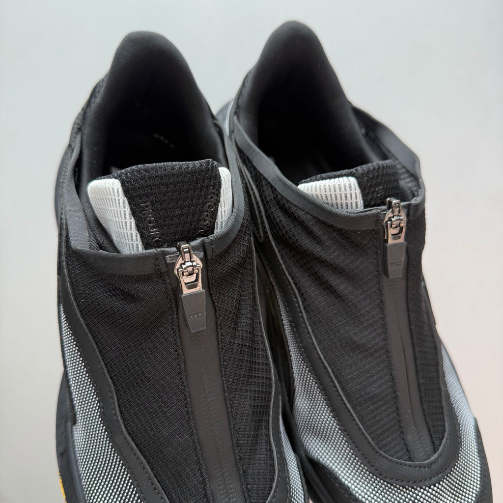 HOKA Zip-Up Transport Sneakers, Black Reflective, Vibram