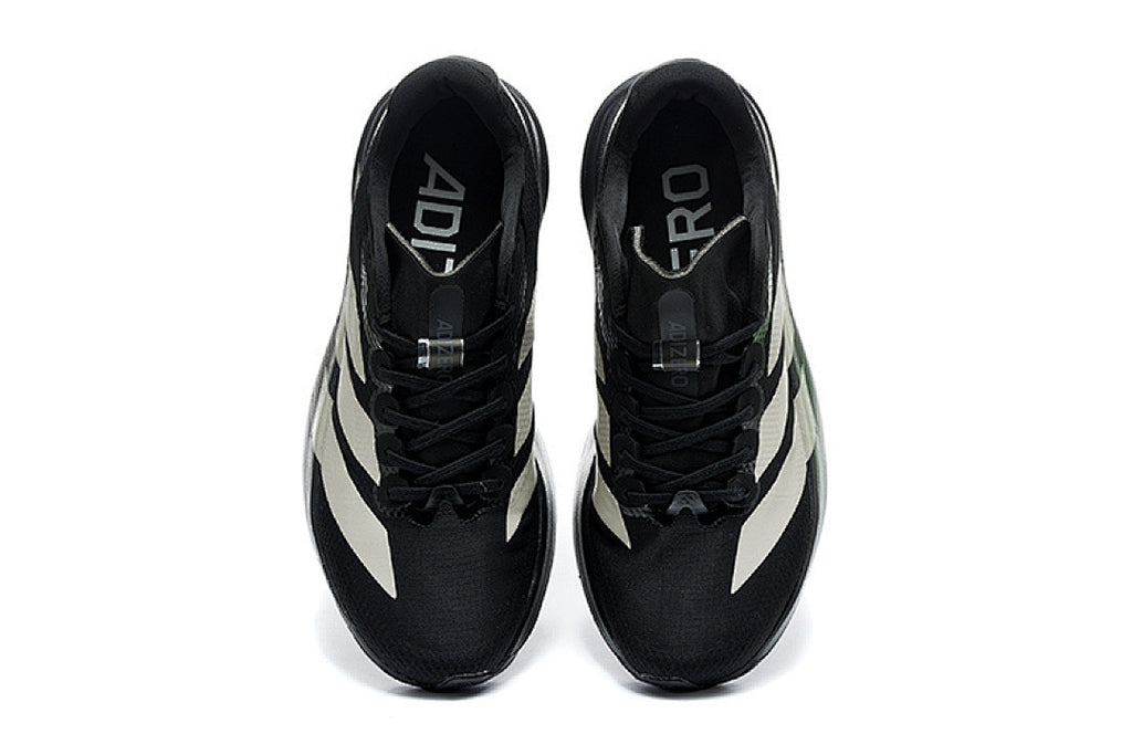 Adidas Adizero Evo SL Woven Running Shoes in Core Black / Silver Metallic
