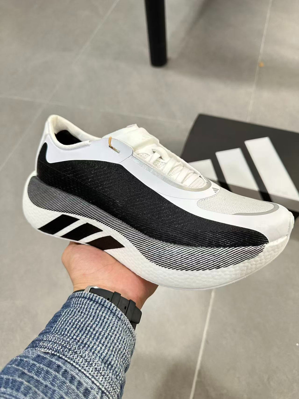 Adidas HYPERBOOST EDGE Running Shoes White | Black