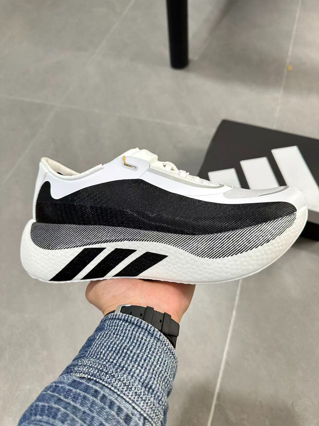 Adidas HYPERBOOST EDGE Running Shoes White | Black