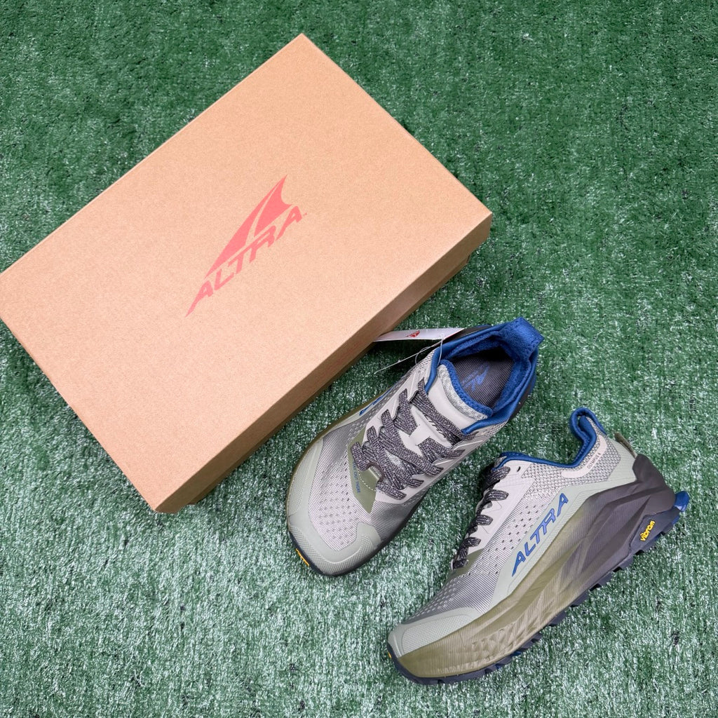 Altra Olympus 6 Sage Green Grey Blue Zero Drop Breathable Trail Running Sneakers