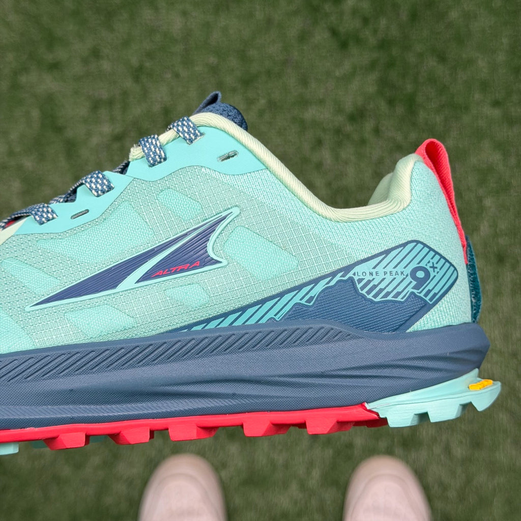 Altra Lone Peak 7 Light Blue Navy Pink Zero Drop Breathable Trail Running Sneakers
