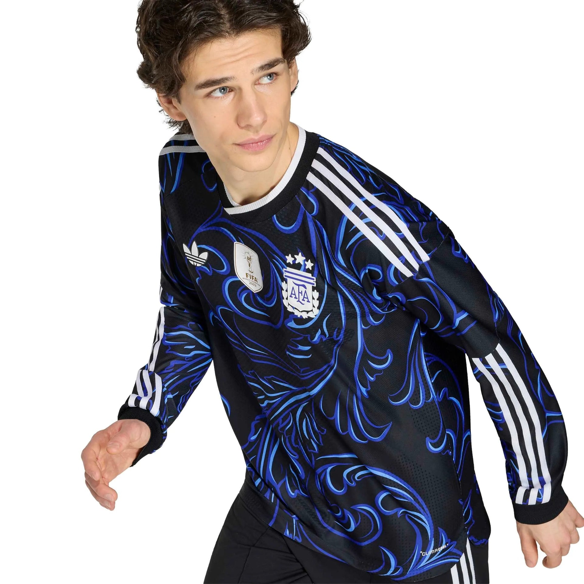 adidas 2026 Argentina Men's Authentic Away Long-Sleeve Soccer Jersey