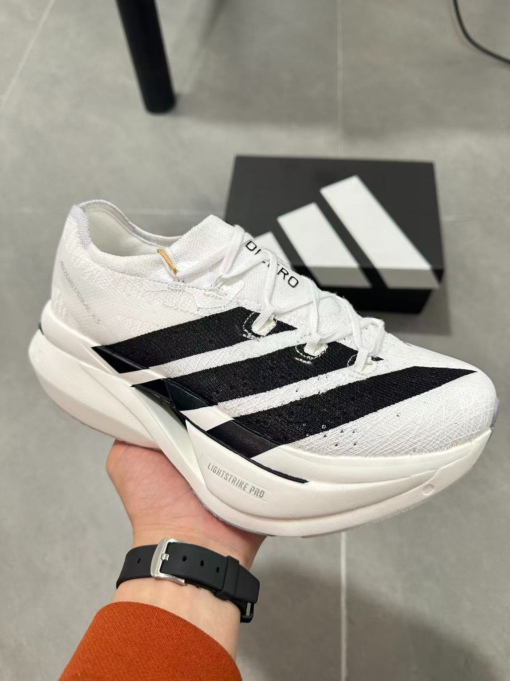 Adidas Adizero Prime X3 Strung Shoes White Black