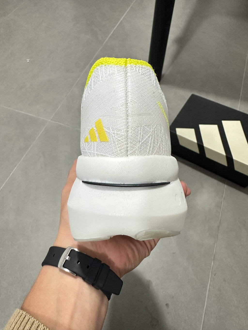 Adidas ADIZERO ADIOS PRO 4 (Cloud White / Green / Yellow colorway)