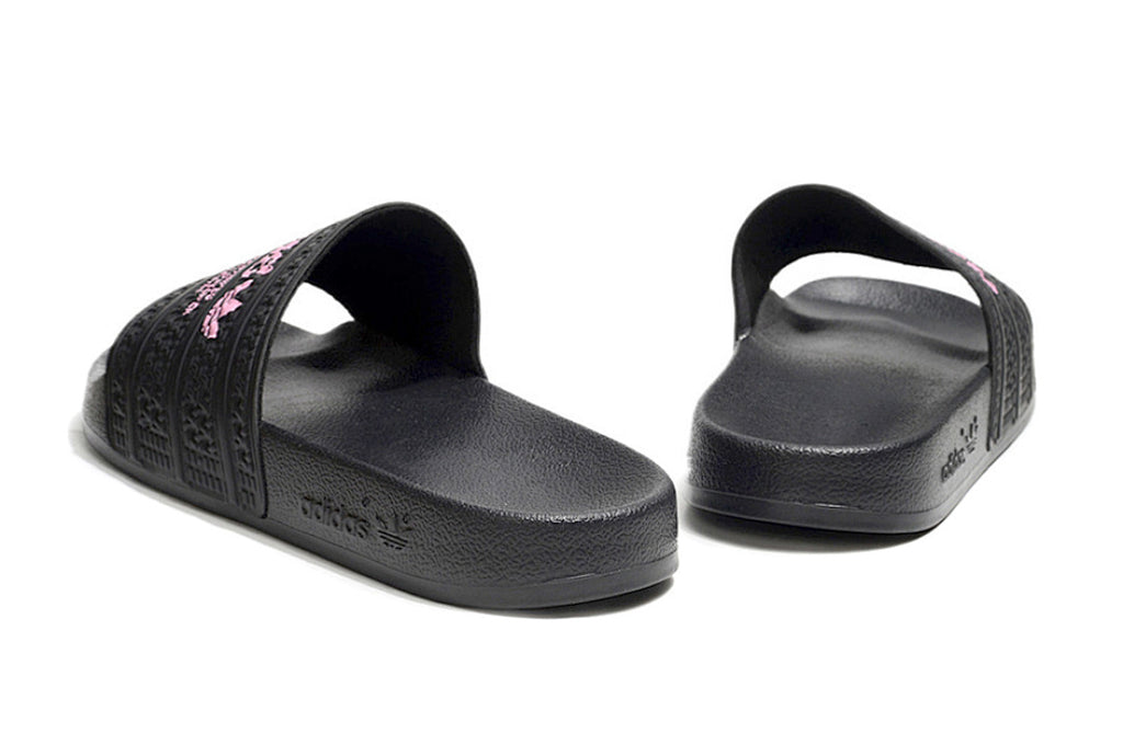 Adidas Originals Adilette Black/Pink Logo Slide Sandals GX6962
