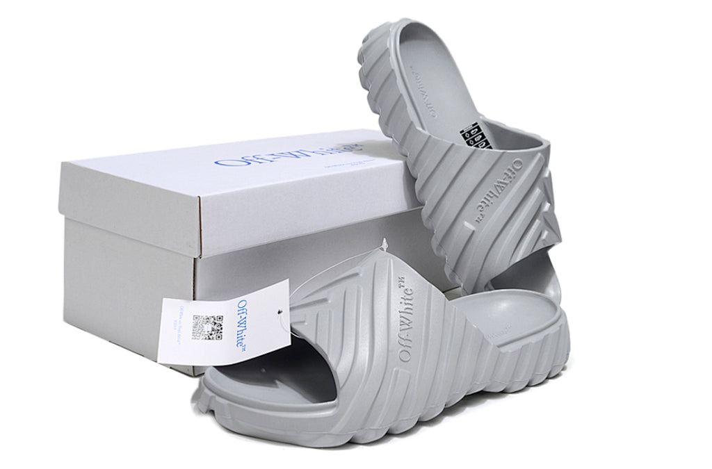 Off-White Tread Slides Grey
