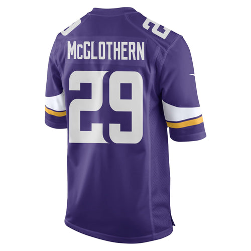 Dwight McGlothern 29 Minnesota Vikings Super Bowl LIX New Orleans Patch Game Jersey – Purple JS1489