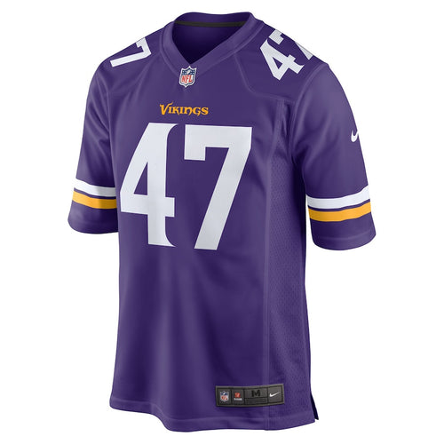 Dwight McGlothern Jr. 47 Minnesota Vikings Game Jersey – Purple JS4715
