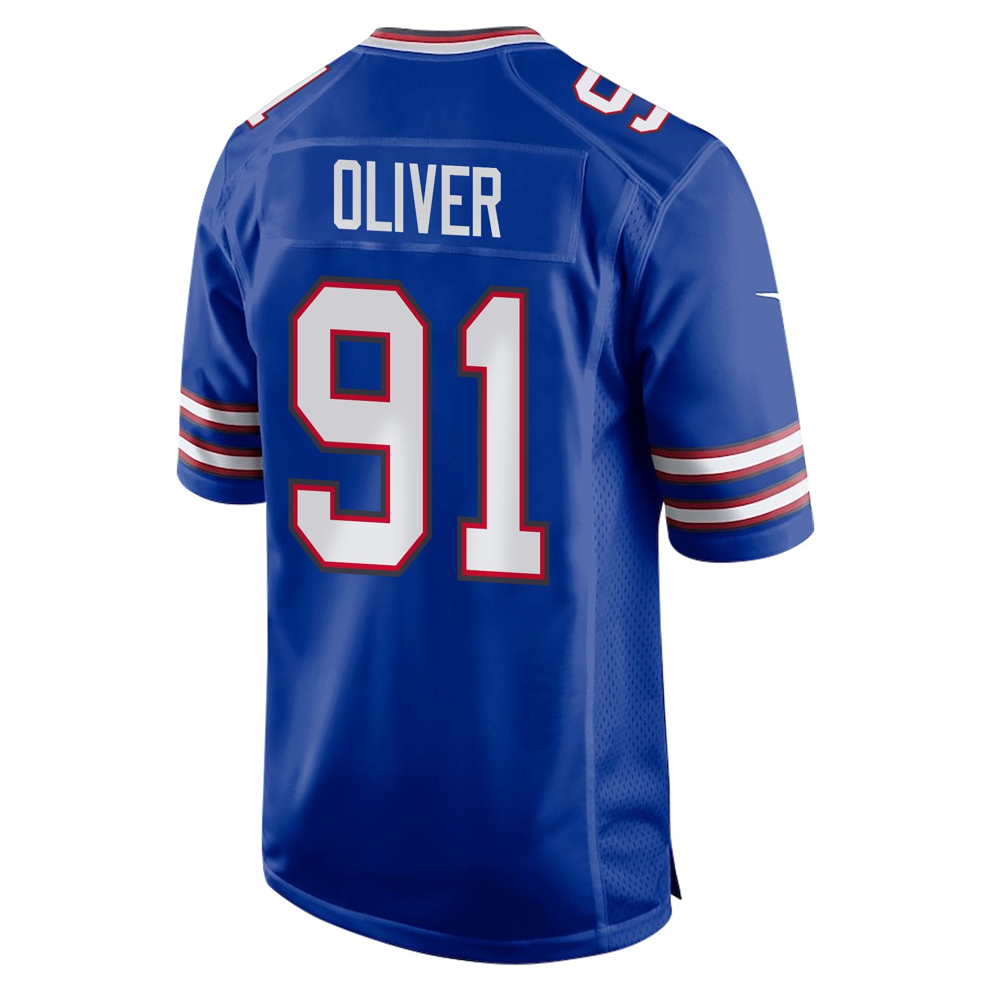 Ed Oliver 91 Buffalo Bills Super Bowl LIX Champions Patch 'New Orleans – The Ultimate Showdown' EMBROIDERED Game Jersey – Royal JS82