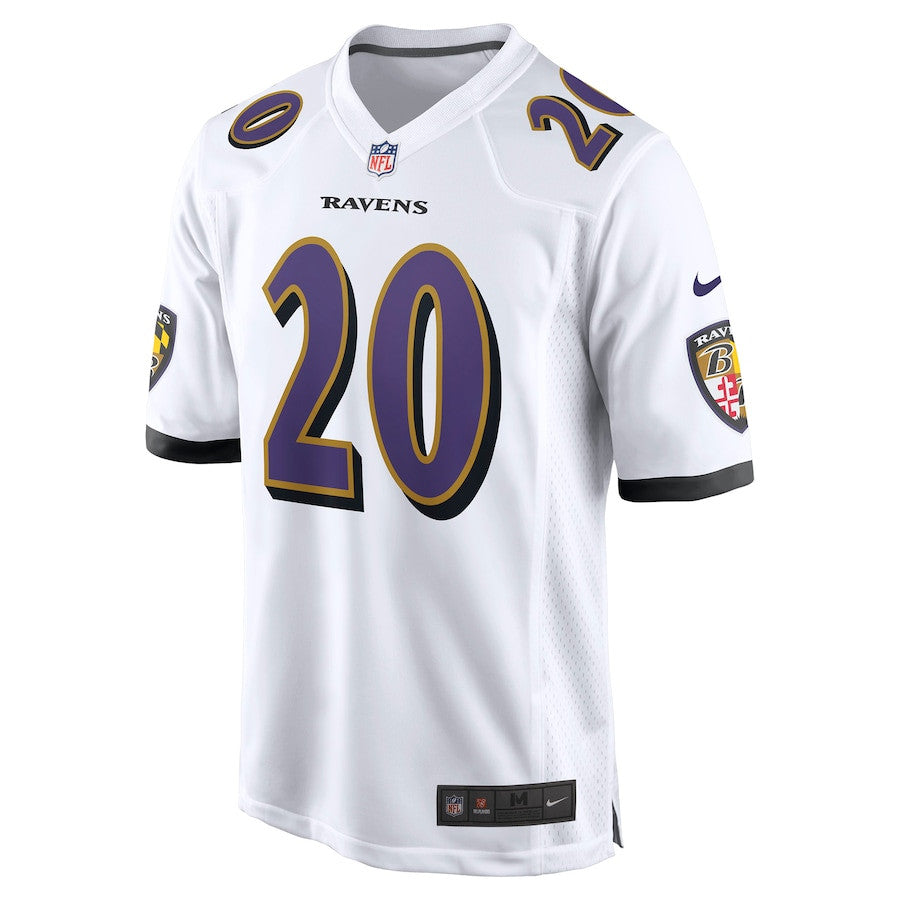 Ed Reed 20 Baltimore Ravens Retired Game Jersey – White JS9615