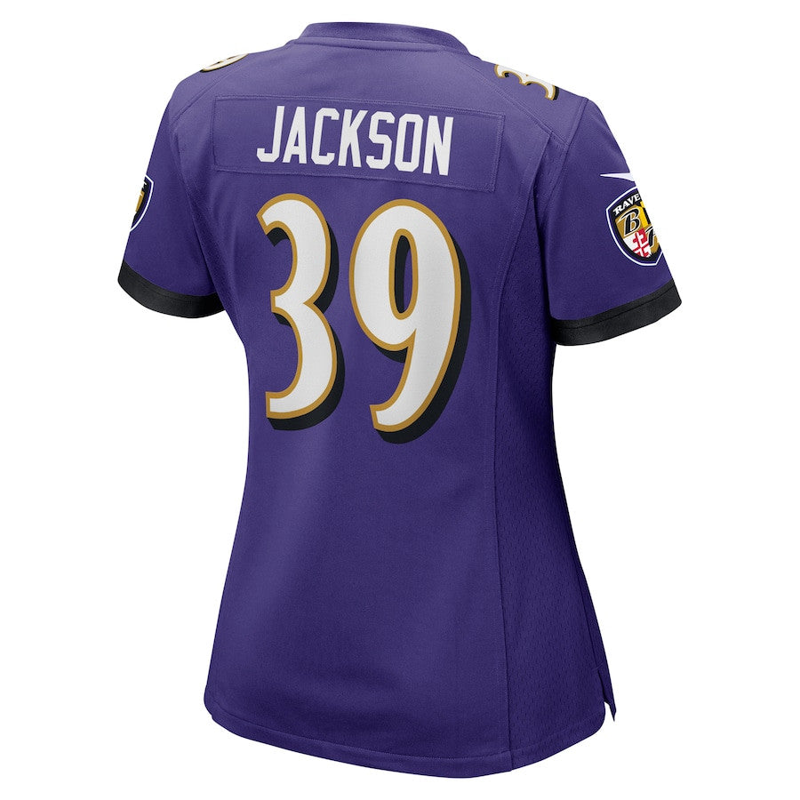 Eddie Jackson 39 Baltimore Ravens Game Jersey – Purple JS4074