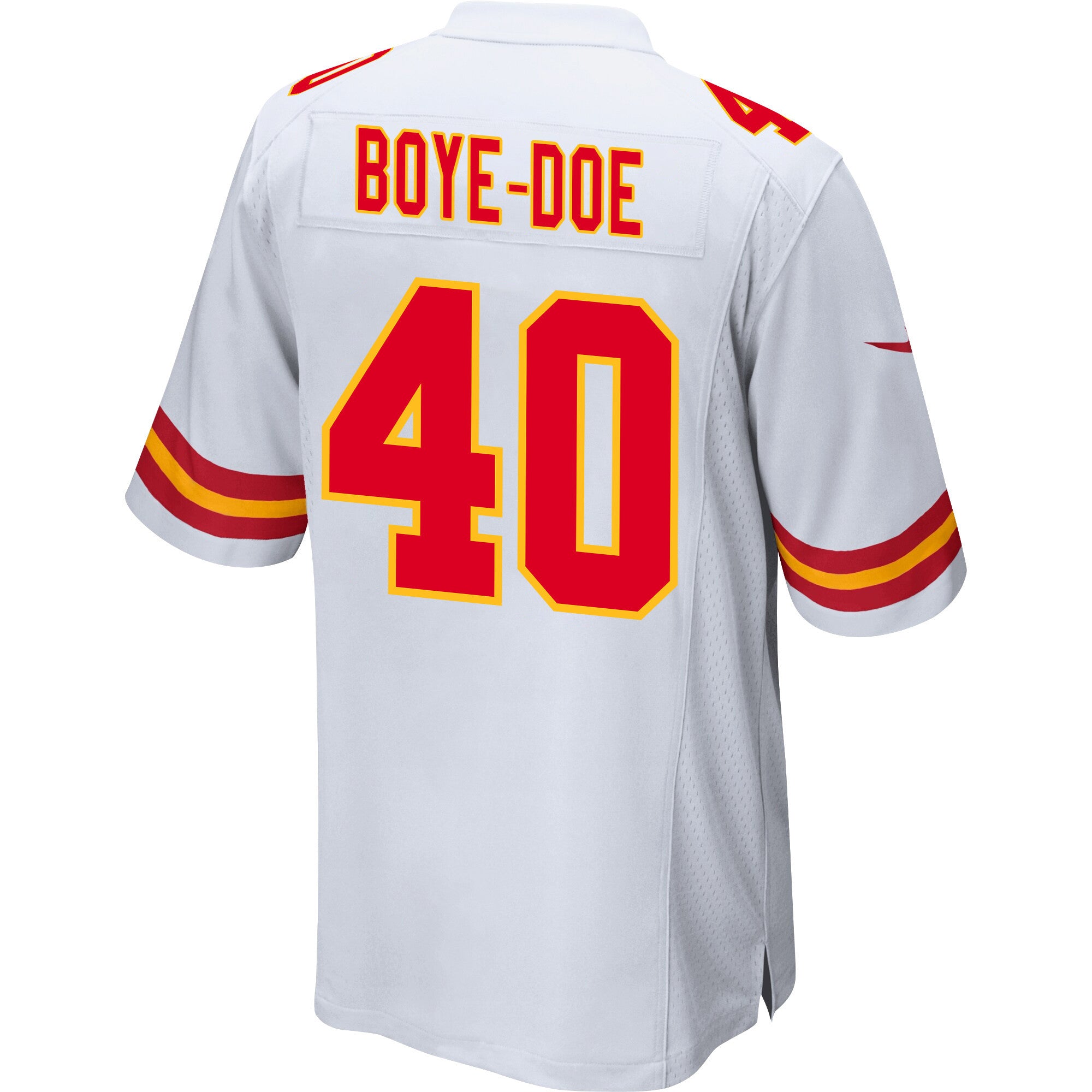 Ekow Boye-Doe 40 Kansas City Chiefs Super Bowl LVIII Champions 4 Stars Patch Game Jersey – White JS6170
