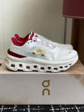 Cloudmonster White Red Gold Cushioned Running Shoes Unisex Monster Sole Athletic Trainers