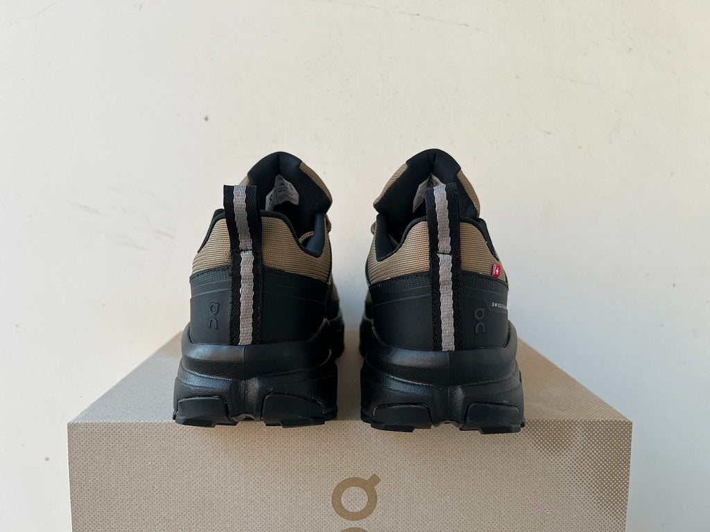 On Cloudrock Low Waterproof Hiking Shoes in Olive / Black