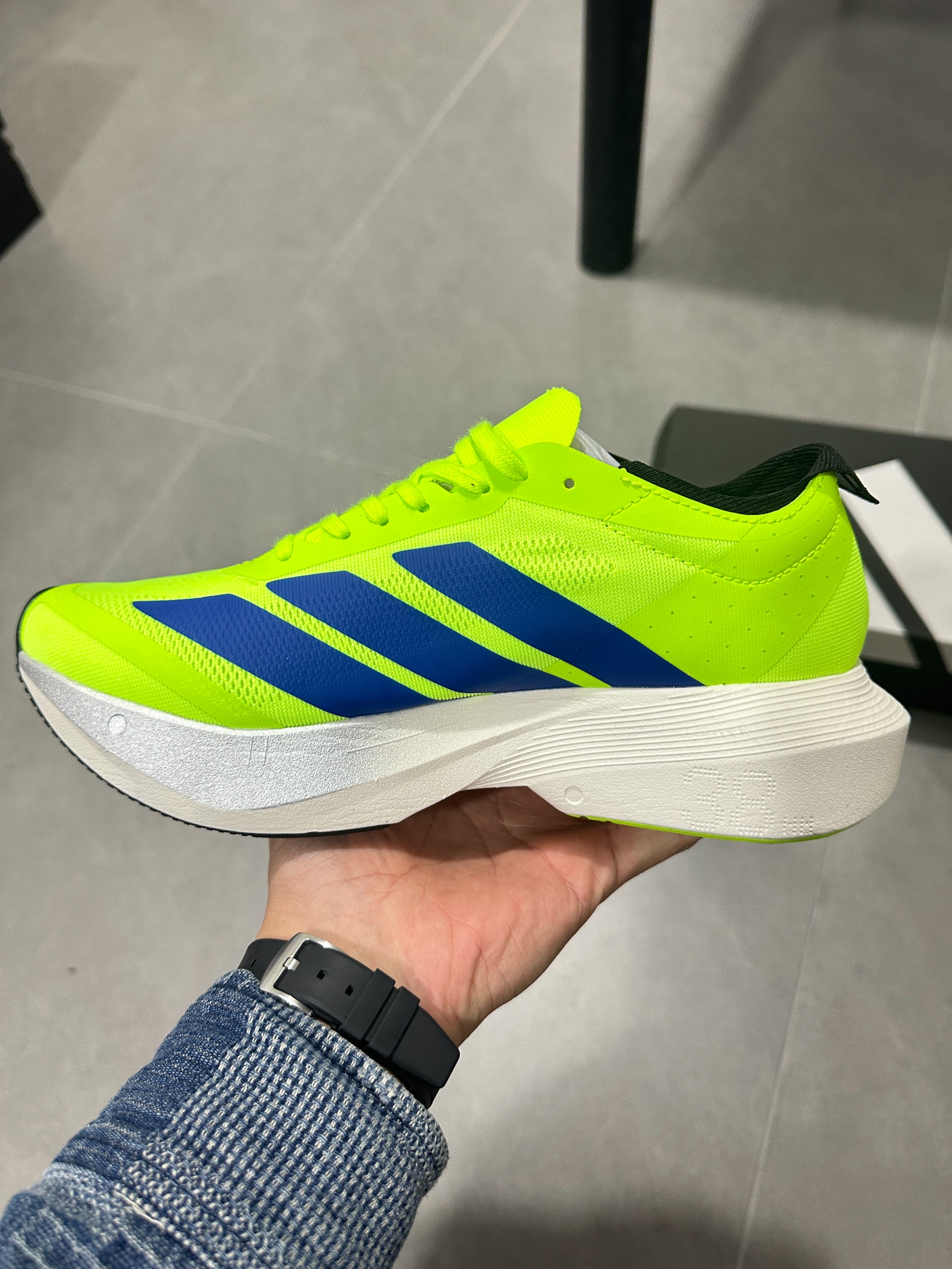 Adidas Adizero Pro (Solar Lime / Royal Blue colorway)