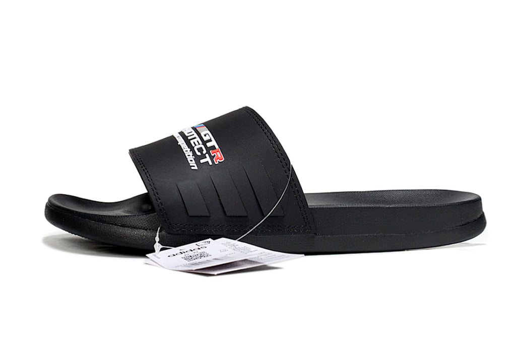 Adidas x BMW M GT3 Adilette Slides All Black Custom-Edition