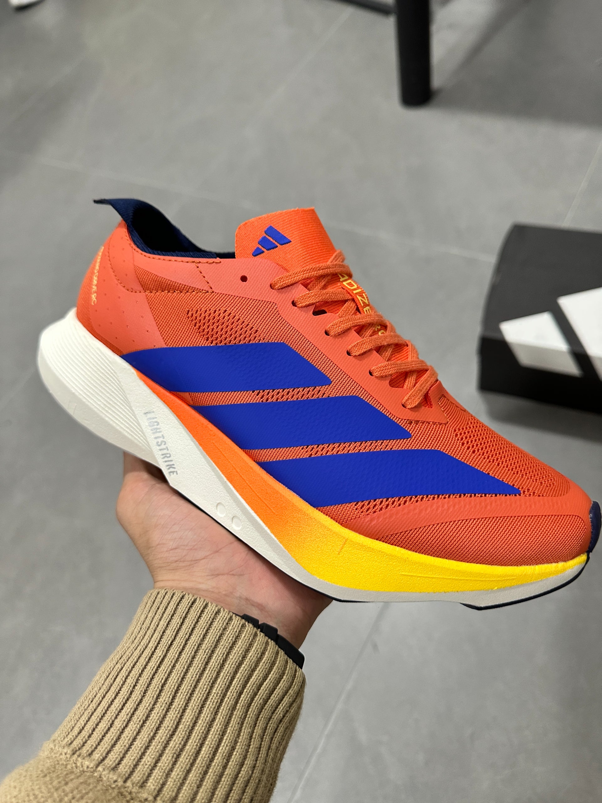 Adidas Duramo Speed (Impact Orange / Lucid Blue / Yellow Gradient colorway)