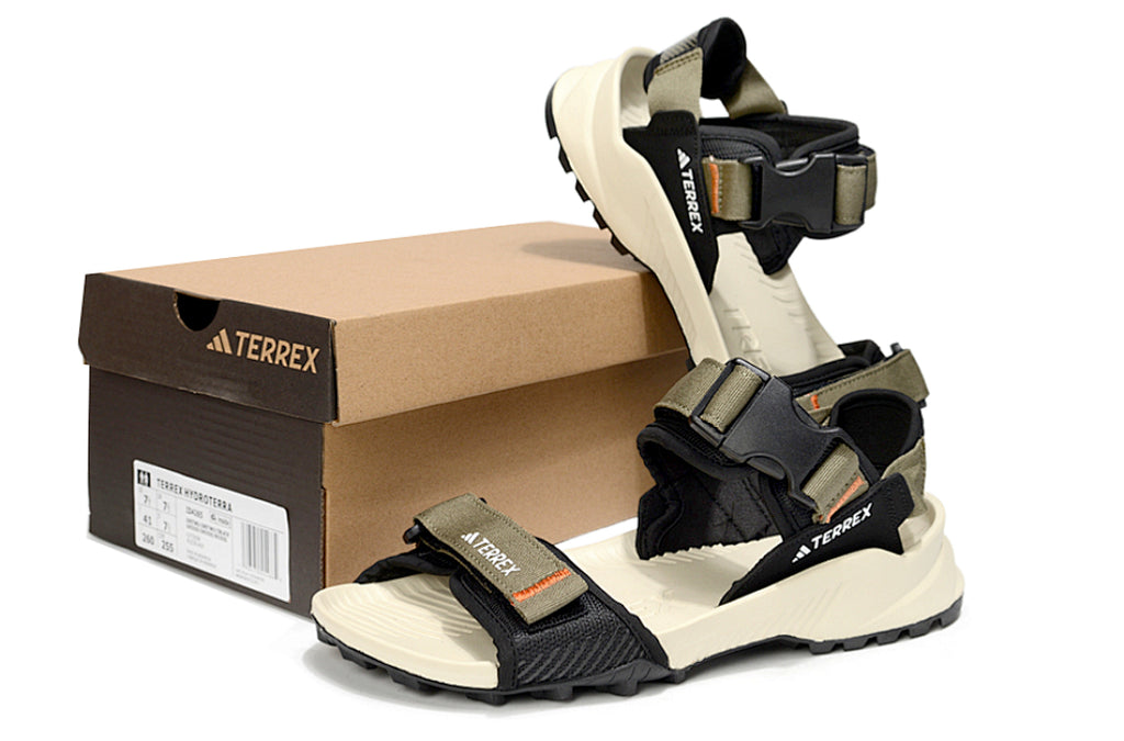 Adidas Terrex Hydroterra Sandals 'Olive Strata Core Black Wonder Beige JQ2236