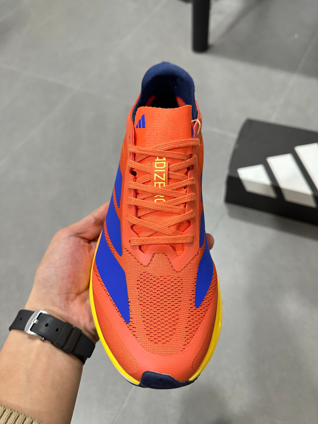 Adidas Duramo Speed (Impact Orange / Lucid Blue / Yellow Gradient colorway)