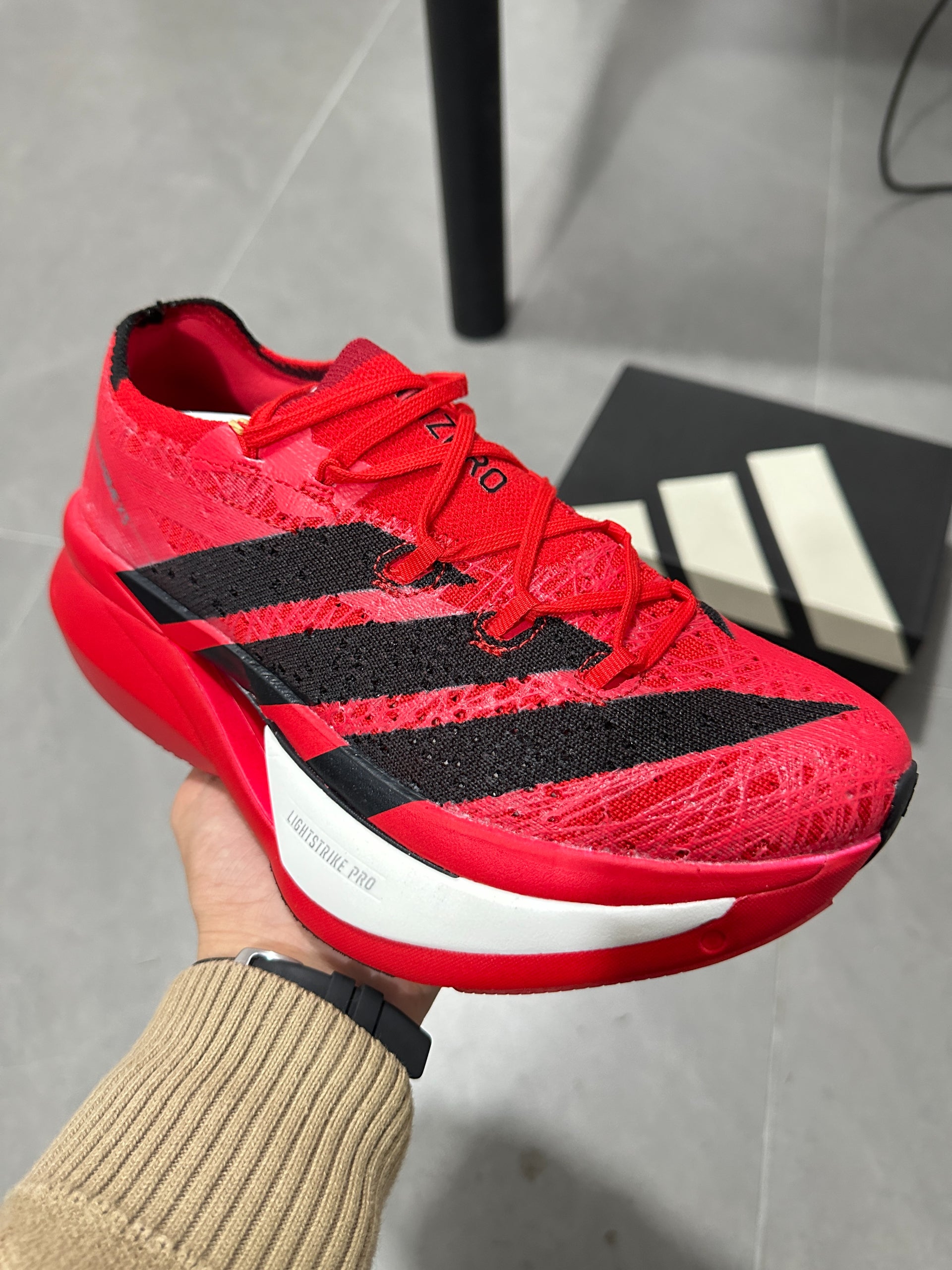 Adidas ADIZERO ADIOS PRO 4 (Red / Black colorway)