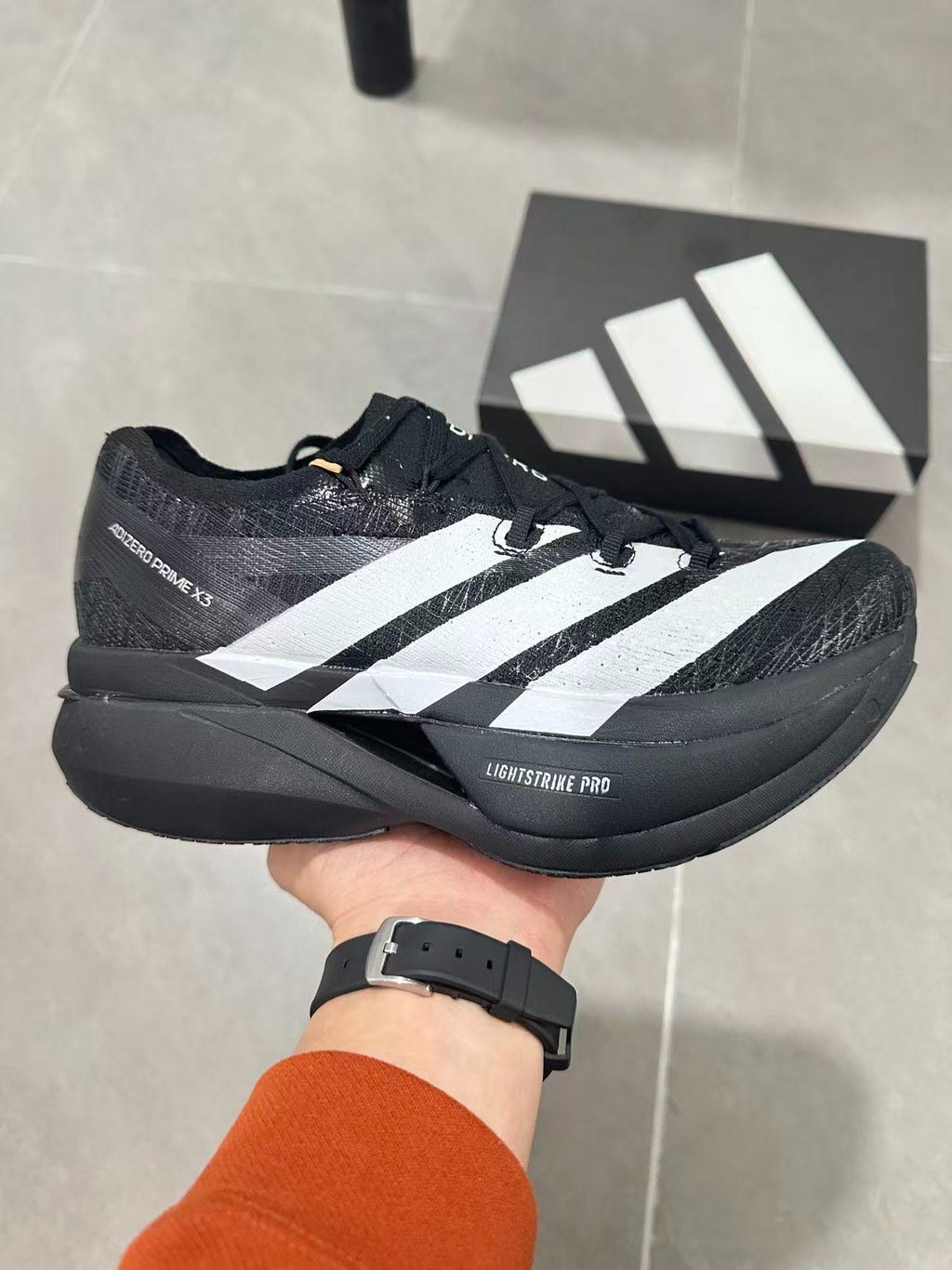 Adidas Adizero Prime X3 Strung Shoes Black | White