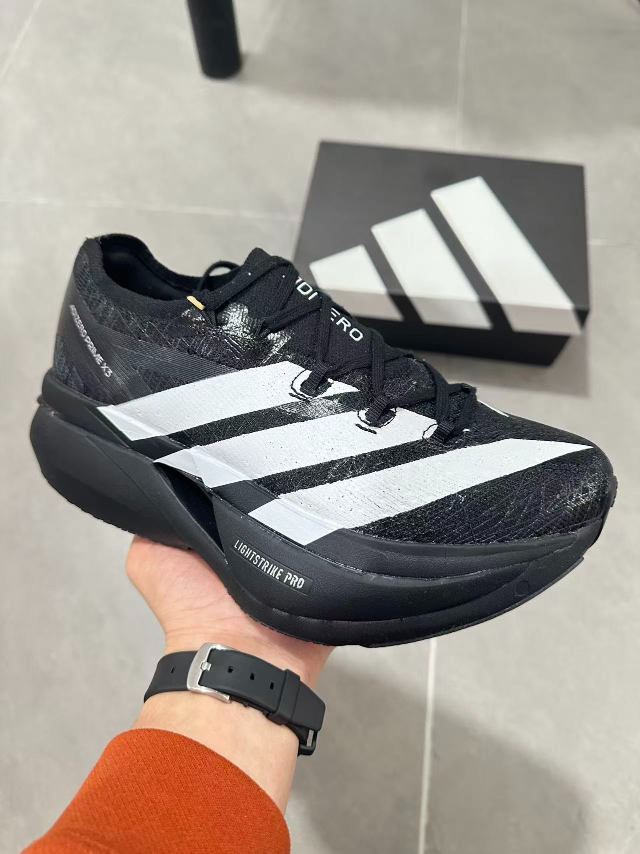 Adidas Adizero Prime X3 Strung Shoes Black | White