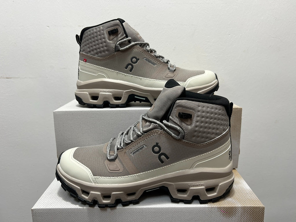 On Cloudrock Mid Waterproof Hiking Boots in Grey