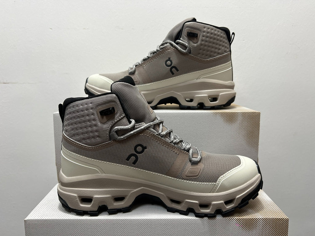 On Cloudrock Mid Waterproof Hiking Boots in Grey