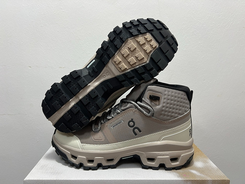 On Cloudrock Mid Waterproof Hiking Boots in Grey