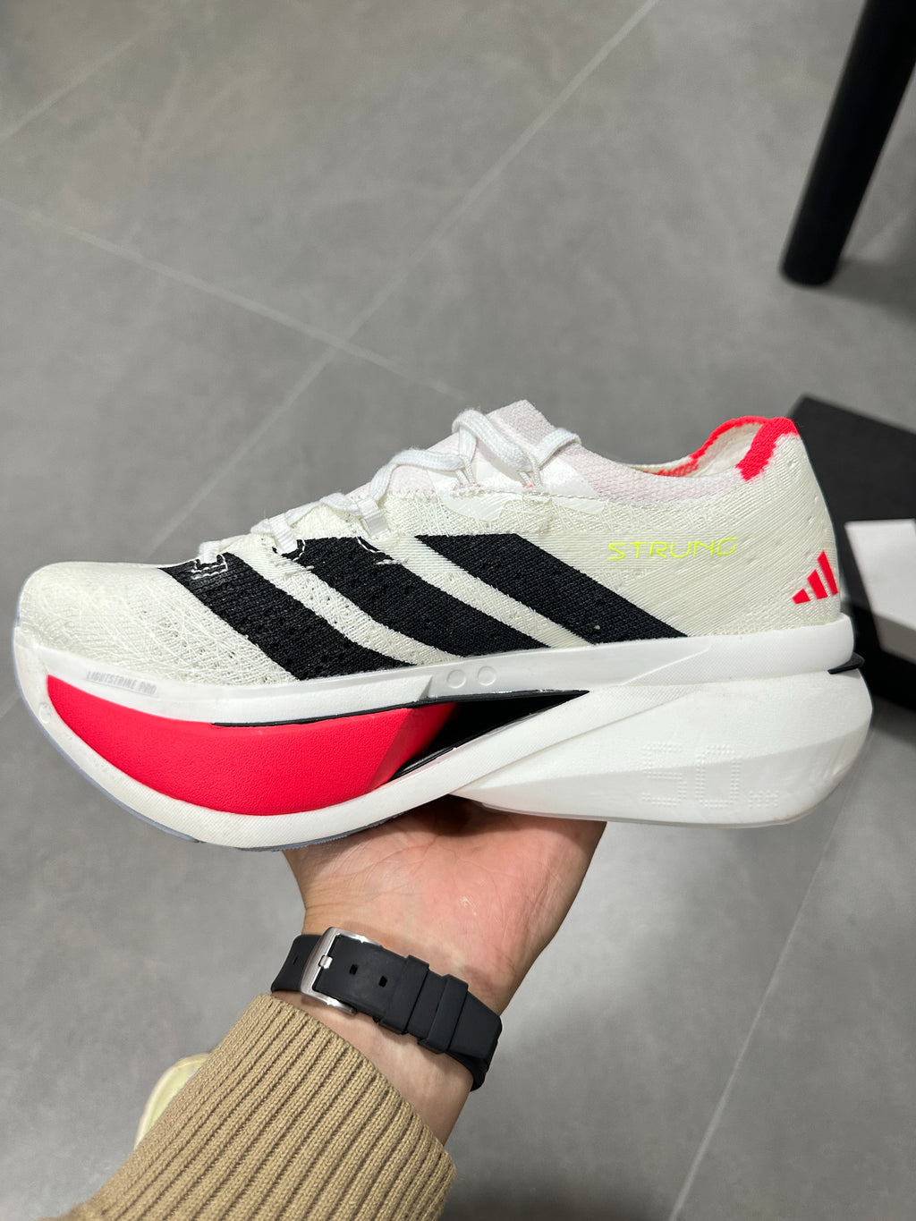 Adidas Adizero Prime X3 Strung Shoes White|Black|Orange