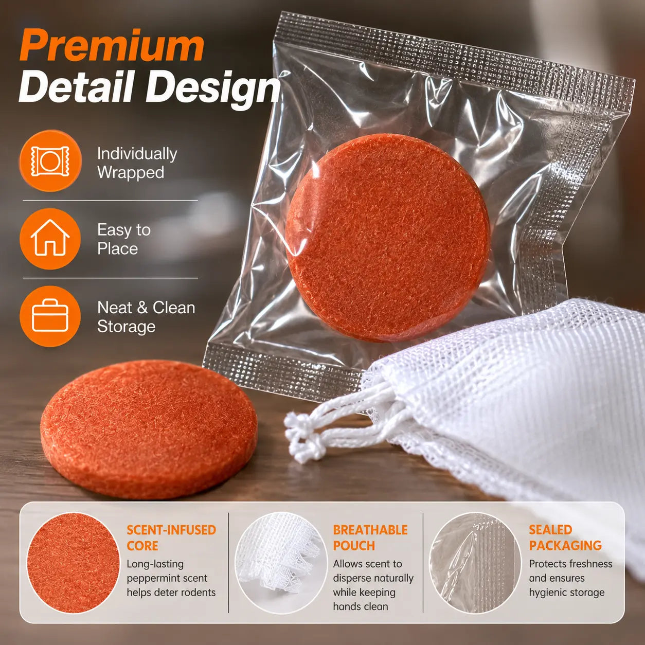 Gainstarx 12 Pack Upgraded Large 25g Each Peppermint Oil Rodent Repellent Balls for Home Kitchen Garage Pantry and Indoor Spaces Mouse and Rat Deterrent