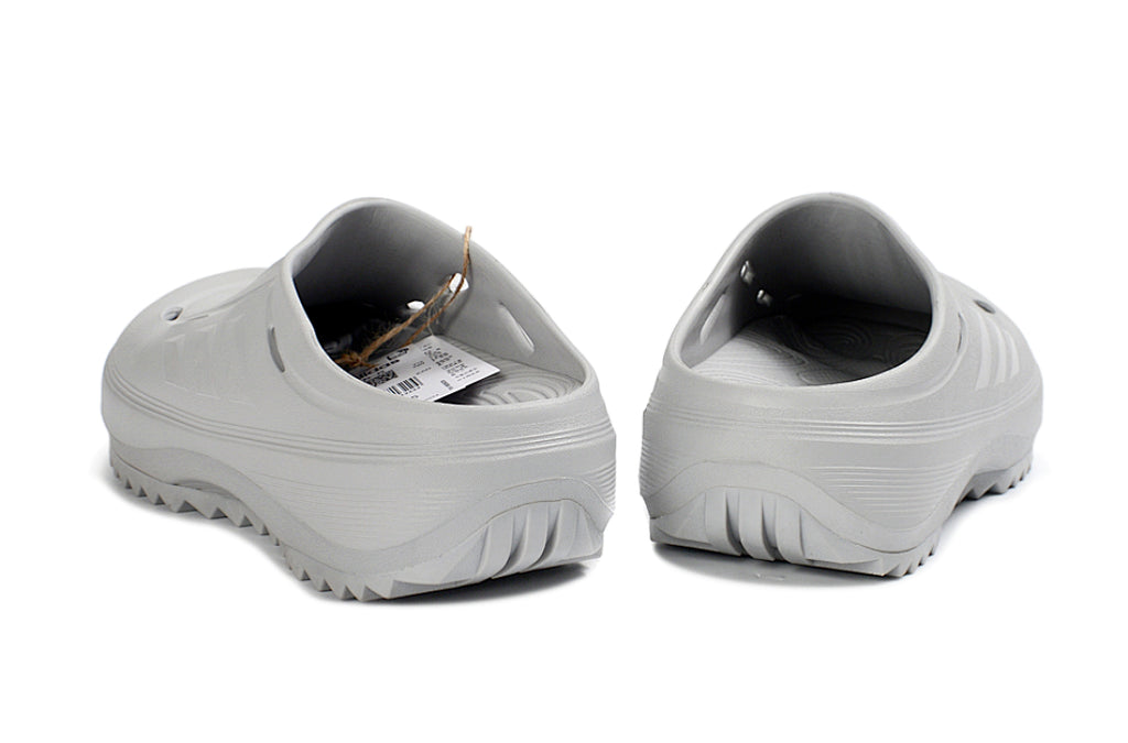 Adidas Adilette Platform Clogs Light Grey Slip-On Recovery Shoes JH9854