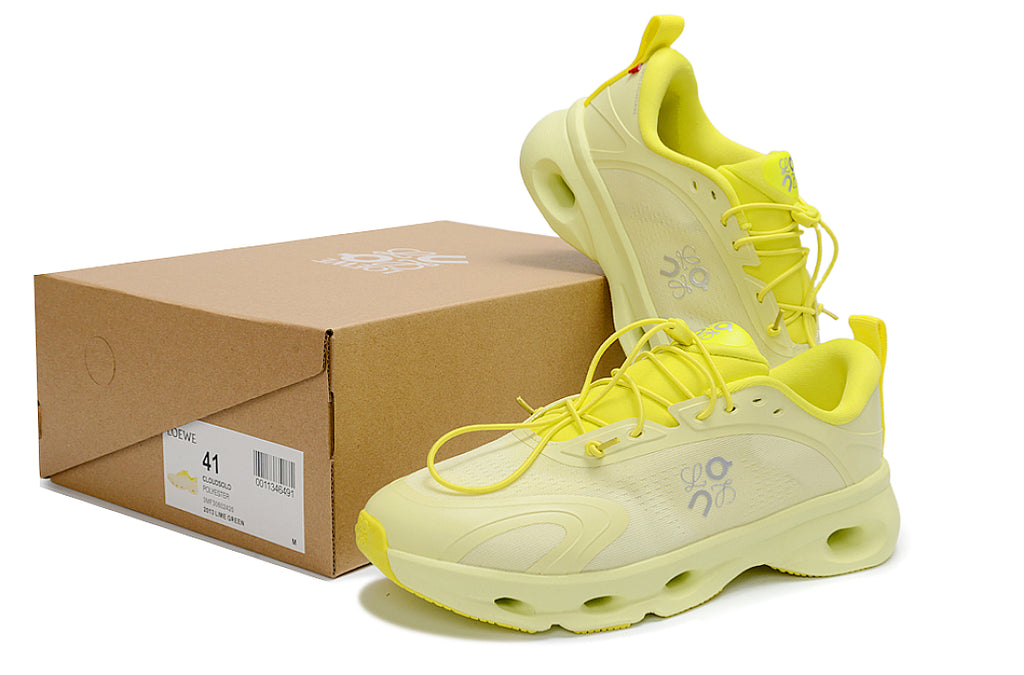 LOEWE × On Running Cloudsolo Sneakers in Lime Yellow