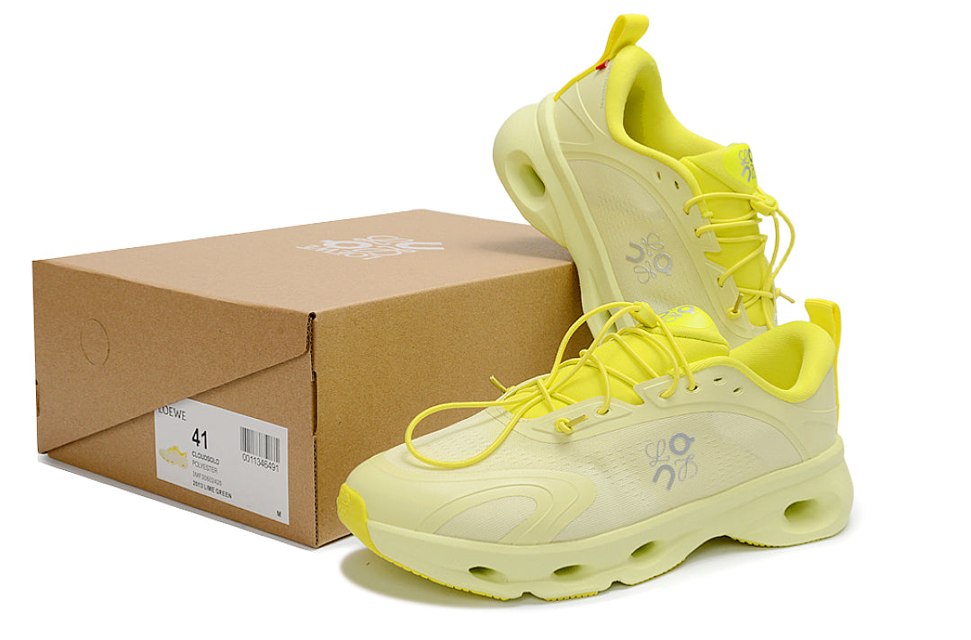 LOEWE × On Running Cloudsolo Sneakers in Lime Yellow