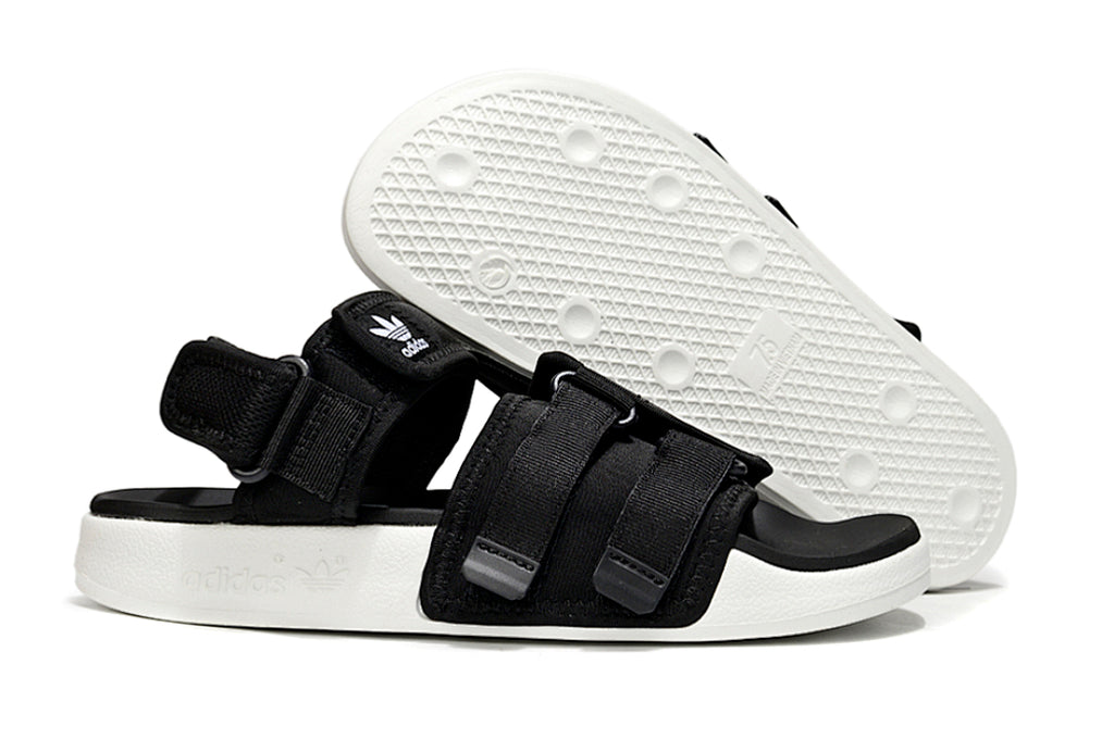 Adidas Originals Adilette 4-Strap Sandals Black White GZ8826