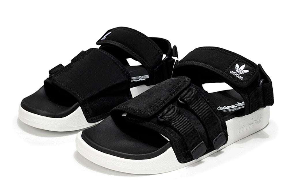 Adidas Originals Adilette 4-Strap Sandals Black White GZ8826