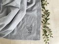 Personalized Embroidered Throw Blanket, Custom Pet Throw Blanket, Customized Dog Embroidered Blanket, Pet Keepsake, Custom Pet Portrait