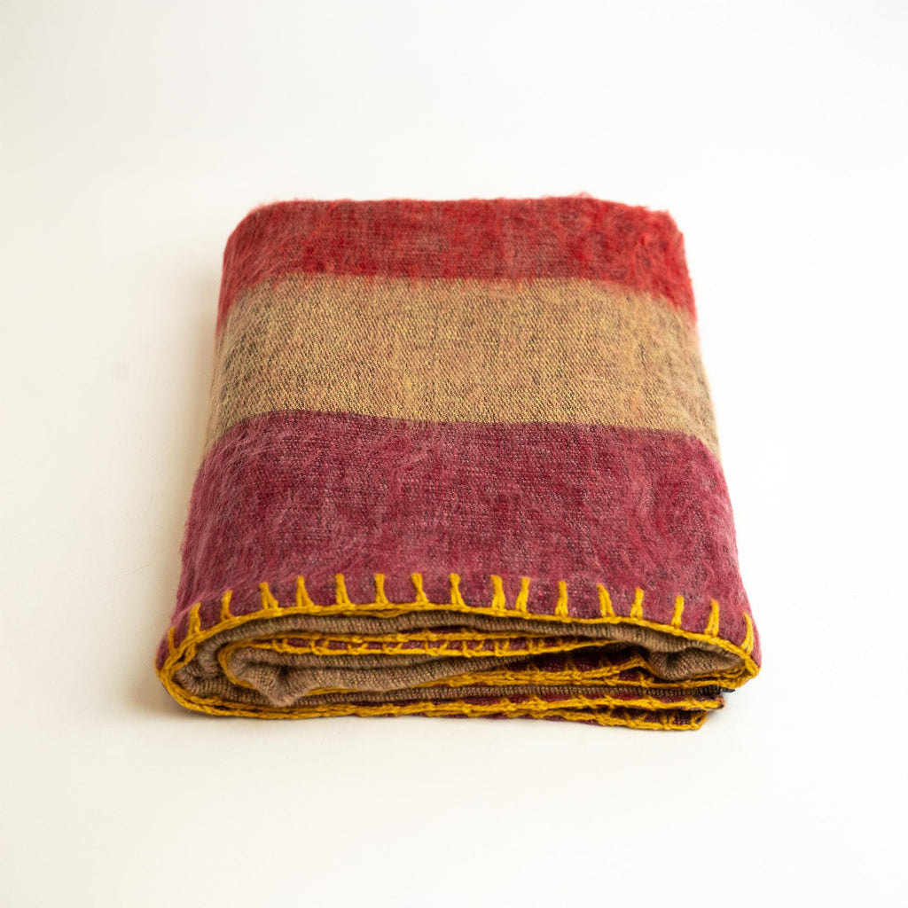 Wool Blanket / Extra Soft Yak Wool Knitted  Blanket / Throw Travel / Lap Blanket / Handmade blanket / Machine Washable ID#SUN
