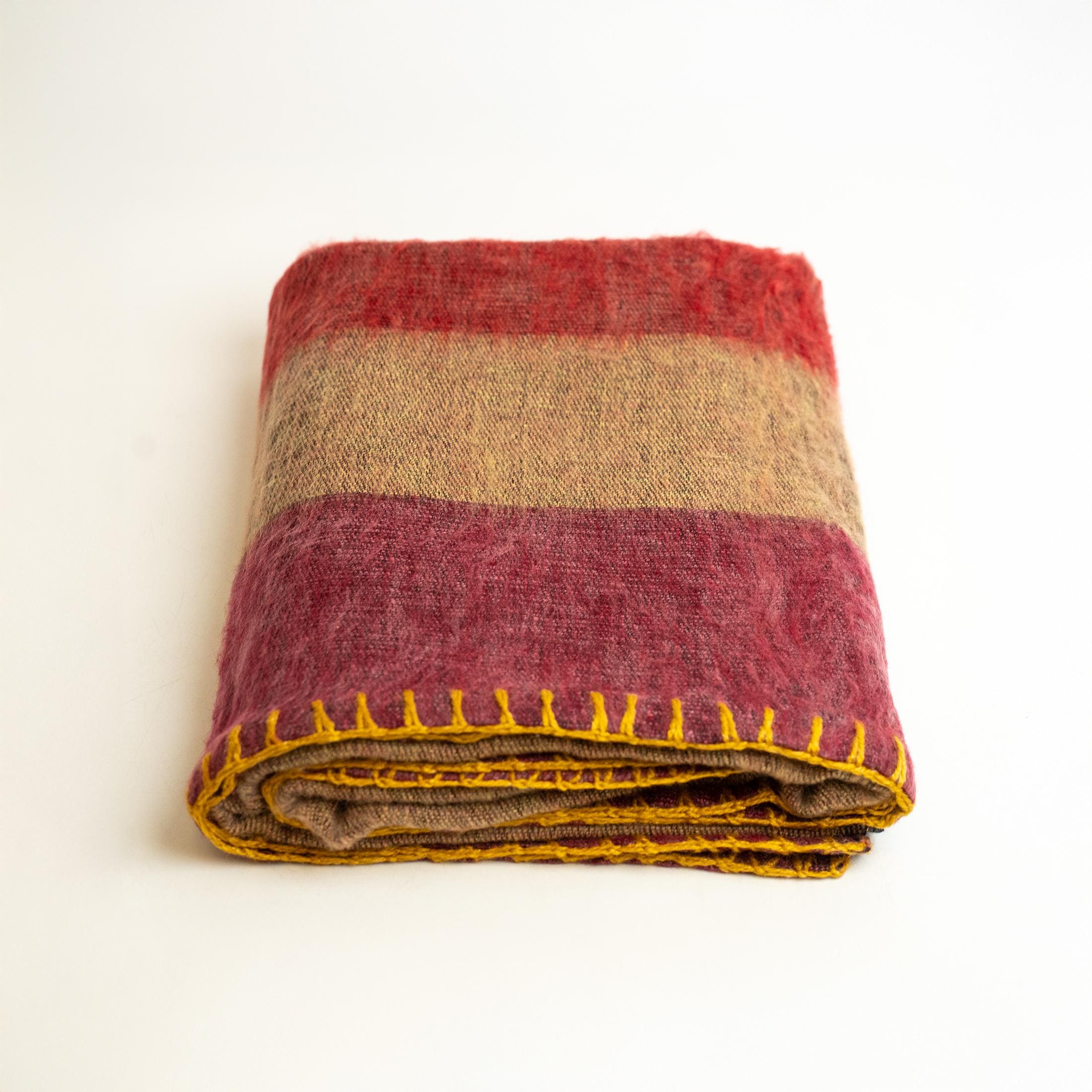 Wool Blanket / Extra Soft Yak Wool Knitted  Blanket / Throw Travel / Lap Blanket / Handmade blanket / Machine Washable ID#SUN