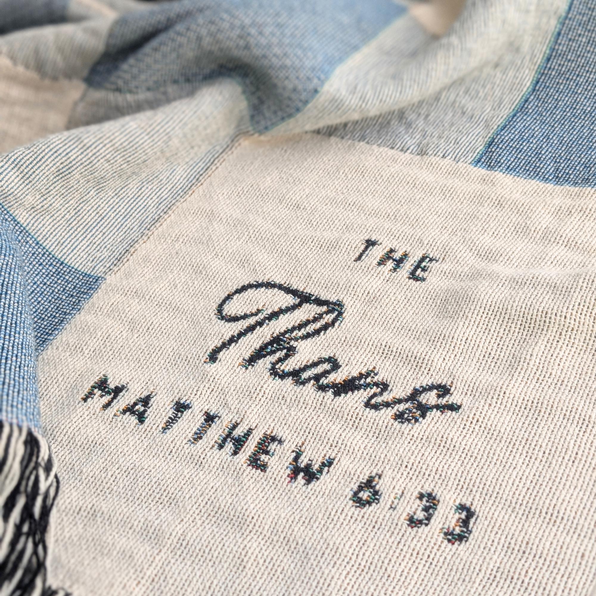 Custom Graduation Gift for High School Grad, Modern Checkered Woven Throw Blanket, Unique Keepsake for Class of 2026, Personalized Name