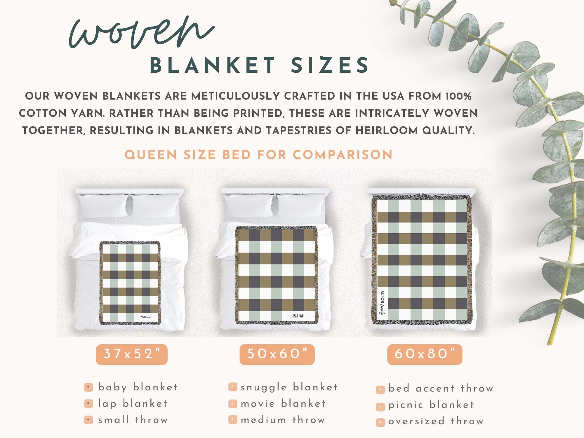 Custom Graduation Gift for High School Grad, Modern Checkered Woven Throw Blanket, Unique Keepsake for Class of 2026, Personalized Name