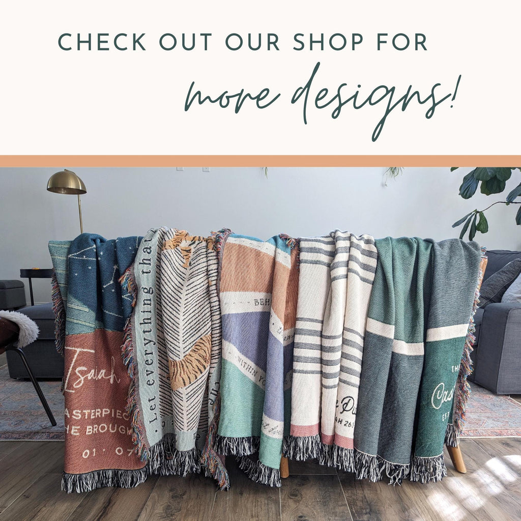 Custom Graduation Gift for High School Grad, Modern Checkered Woven Throw Blanket, Unique Keepsake for Class of 2026, Personalized Name